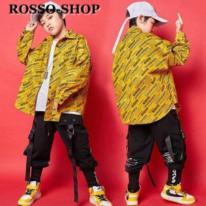 キッズダンス衣装 ヒップホップ キッズ ダンス衣装 セットアップ キッズダンス HIPHOP衣装 ジャズダンス衣装 ダンス衣装キッズ トップス