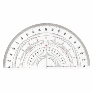 岡本製図器械半円分度器　１８ｃｍB-18 (39-0018)　ご注文合計金額600円以上送料無料発送