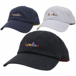 帽子 キャップ メンズ レディース ローキャップ サイズ調節可能 ベネトン BENETTON マルチカラーエンブロイダー exas