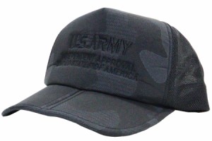 帽子 メンズ 大きいサイズ メッシュキャップ 65cm対応 調節可能 ソフトメッシュ ポケッタブル 折りたたみ可能 撥水加工 迷彩柄 ブラック 
