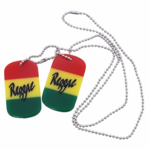 カラフルドックタグネックレス REGGAE ラスタ 特価1000円 全国送料無料 ネコポス発送限定