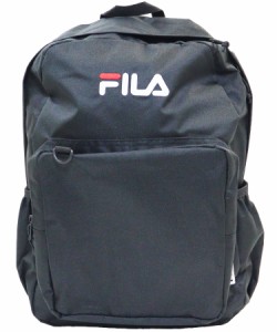 リュック デイバック バックパック センターロゴ刺繍 容量約23リットル FILA ブラック（送料無料  沖縄・北海道・離島は除く） exas