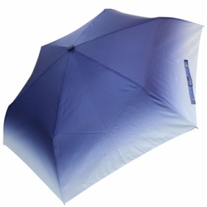 折りたたみ傘 約55cm グラデーション ミルキートーン 折り傘 クラックス CRUX レディース ブルー exas