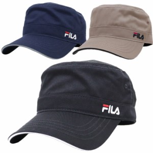 帽子 キャップ メンズ レディース ワークキャップ レールキャップ フィラ FILA ベーシック ツイル ロゴ刺繍 exas