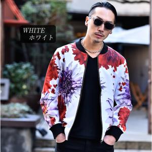 Ma 1 メンズ 冬 Ma1 Ma 1 ジャケット ブルゾン 花柄 柄 ブラック 黒