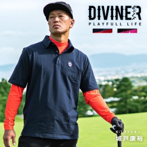 【DIVINER GOLF】 ポロシャツ メンズ ゴルフウェア 長袖 2点セット ゴルフポロ メンズ ゴルフ ウェア 長袖 インナー メンズ ゴルフ服 XL 
