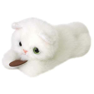 [クーポン利用で10%off]日本製 グレイスフル 寝そべりCAT 白猫 ぬいぐるみ 全長24cm I-4253