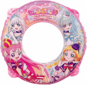 [クーポン利用で10%off][超目玉]プリキュアうきわ 55cm（ロープ付き） 浮き輪 うきわ ブラック ブルー プール 海 サマーアイテム