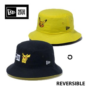 ニューエラ コラボ バケットハット 01 new era ポケモン ピカチュウ 黒 ブラック