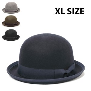フォーク ボーラーハット XL ダービーハット メンズ レディース 大きい 帽子 山高帽