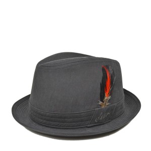 ステットソン・中折れハットSE497/STETSON 【帽子】秋冬 メンズ 紳士 撥水加工 羽根つき帽子 58cm 60cm チャコールグレー【代引き手数料