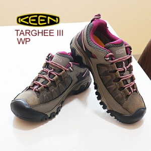 【返品交換送料無料】KEEN キーン レディース TARGHEE III WP ターギー3 ウォータープルーフ WEISS/BOYSENBERRY ワイス/ボイセンベリー 