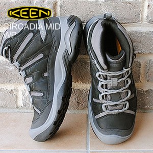 【返品交換送料無料】KEEN キーン メンズ CIRCADIA MID WP サーカディア ミッド ウォータープルーフ BLACK/STEEL GREY ブラック/スチール