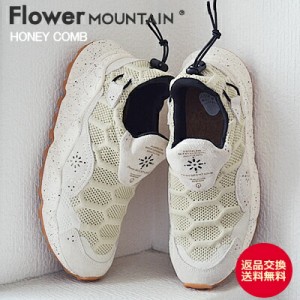 返品交換送料無料 Flower MOUNTAIN フラワー マウンテン HONEYCOMB ハニカム IVORY アイボリー 靴  シューズ スリッポン スリップオン