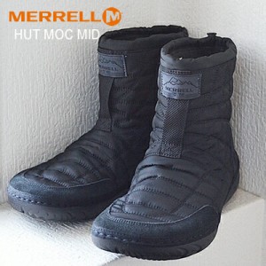 ★40％OFF★MERRELL メレル メンズ/レディース HUT MOC MID ハットモック ミッド BLACK ブラック  ブーツ 靴 スニーカー