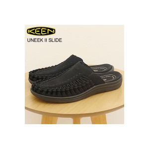 KEEN キーン UNEEK II SLIDE ユニーク ツー スライド BLACK/BLACK ブラック/ブラック サンダル  アウトドア キャンプ コンフォート 返品