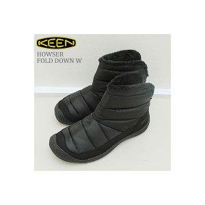 KEEN キーン レディース HOWSER FOLD DOWN ハウザーフォールド ダウン BLACK ブラック ブーツ  アウトドア キャンプ コンフォート 返品交