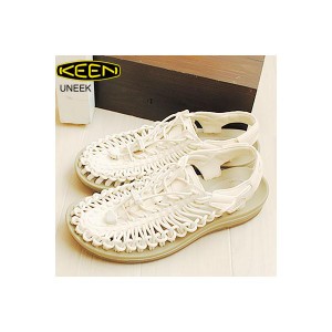 KEEN キーン UNEEK ユニーク WHITE CAP/CORNSTALK ホワイトキャップ/コーンストーク サンダル  アウトドア キャンプ コンフォート 返品交