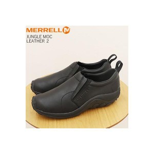 MERRELL メレル JUNGLE MOC LEATHER 2 ジャングルモックレザー 2 BLACK ブラック  靴 スニーカー スリップオン スリッポン シューズ