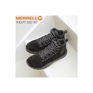 MERRELL メレル メンズ レディース WRAPT MID WATERPROOF ラプト ミッド ウォータープルーフ BLACK/BLACK ブラック/ブラック  靴 スニー
