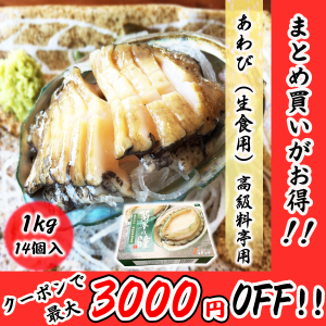 高級あわび 生食用 1kg（14個入） 鮑 高級料亭でも使われる高品質！！ 化粧箱入り 刺身 お取り寄せ 食品 冷凍便 プロ愛用 海鮮