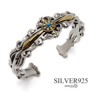 重厚 アンカーチェーン ブレスレット きつ シルバー S925 銀 ヴィンテージ 