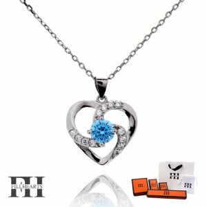 FILL HEARTS ネックレス レディース 女性 大人 ゴールド シルバー アクセサリー Heart & Spiral ハート スパイラル ジルコニア 金属アレ