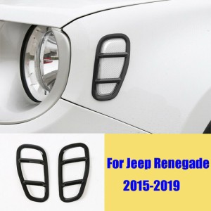 サイドマーカーランプカバー ジープ Jeep レネゲード 2015-2019  トリム 2個  社外  