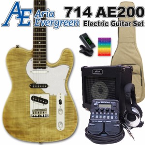 AriaProII 615 AE200 YG アリア・エヴァーグリーン エレキギター初心者 18点セット ZOOM G1Four付属【エレキ ギター初心者】【エレクトリ