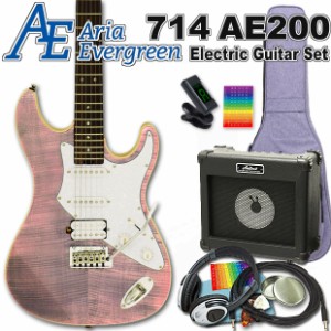 AriaProII 714 AE200 LV アリア・エヴァーグリーン エレキギター 初心者 15点 入門セット【エレキ ギター初心者】【エレクトリックギター