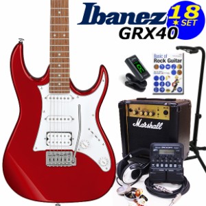 Ibanez アイバニーズ GRX40 CA エレキギター マーシャルアンプ付 初心者セット18点 ZOOM G1Four付き【エレキギター初心者】