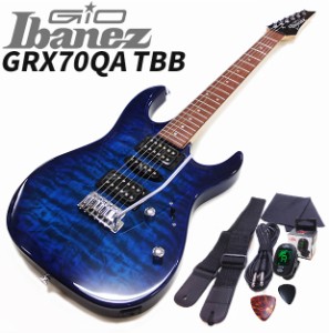 Gio Ibanez GRX70QA TBB アイバニーズ エレキギター アクセサリーセット付き