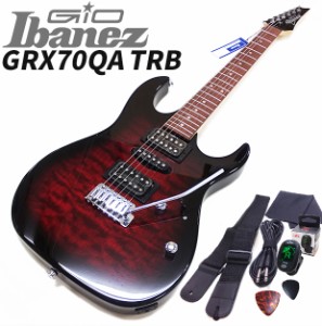 Gio Ibanez GRX70QA TRB アイバニーズ エレキギター アクセサリーセット付き