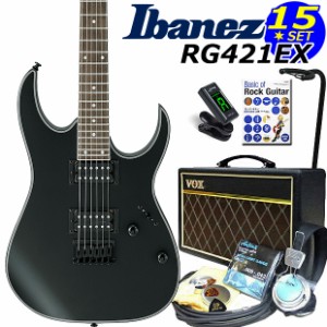 Ibanez アイバニーズ RG421EX BKF エレキギター 初心者セット15点 VOXアンプ付き