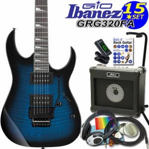 Gio Ibanez アイバニーズ GRG320FA TBS エレキギター 入門セット15点【エレキギター初心者】