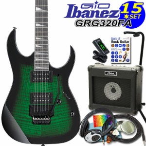 Gio Ibanez アイバニーズ GRG320FA TEB エレキギター 入門セット15点【エレキギター初心者】