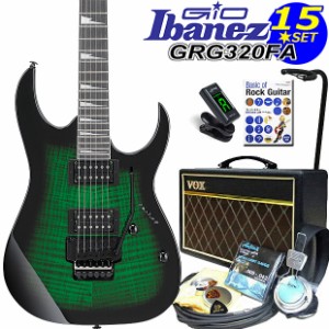 Gio Ibanez アイバニーズ GRG320FA TEB エレキギター 初心者セット 15点 VOXアンプ付き【エレキギター初心者】