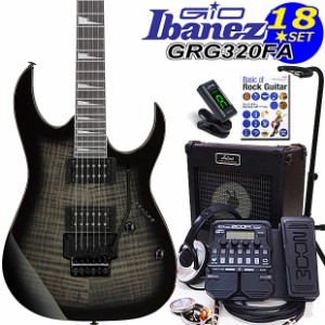 Gio Ibanez アイバニーズ GRG320FA TKS エレキギター初心者セット ZOOM G1XFour付き18点セット 【エレキギター初心者】【エレキギター初