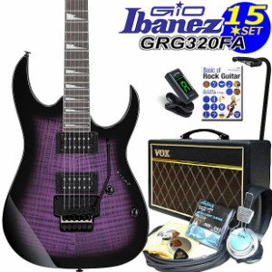 Gio Ibanez アイバニーズ GRG320FA TVT エレキギター 初心者セット 15点 VOXアンプ付き【エレキギター初心者】