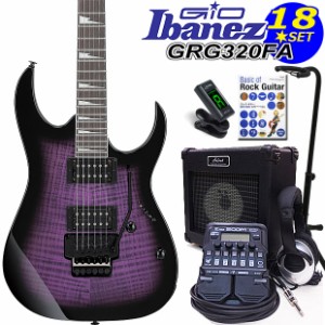 Gio Ibanez アイバニーズ GRG320FA TVT エレキギター初心者セット ZOOM G1Four付き18点セット 【エレキギター初心者】