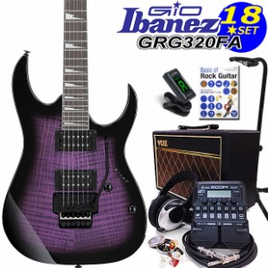 Gio Ibanez アイバニーズ GRG320FA TVT エレキギター初心者セット18点 VOXアンプ ZOOM G1Four付き【エレキギター初心者】