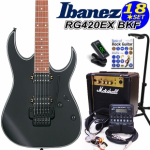 Ibanez アイバニーズ RG420EX BKF エレキギター マーシャルアンプ付 初心者セット18点 ZOOM G1Four付き