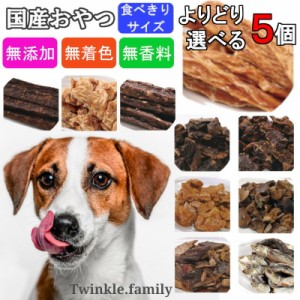 犬 おやつ えらべる 5個 セット 無添加 国産 無着色 無香料 ジャーキー 鹿肉 鶏肉 ササミ マグロ イワシ カツオ おいしい しつけ スキン