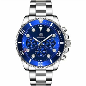 BINKADA 石英腕時計 非機械 男性 さんがんせっけい 日 夜間表示 夜光 防水30メートル ミネラルミラー 大文字盤 円形針は 石英腕時計を掛