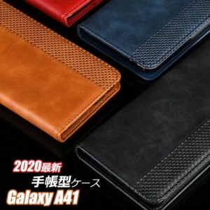 送料無料galaxy A41 ケース Galaxy a41 カバー レザー  カード収納 上質 ビジネス Galaxyケース レザー シンプル samsung 頑丈 かわいい 