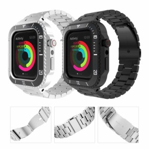 送料無料 Apple Watch7 バンド ステンレス  applewatch7バンド  アップルウォッチ ステンレスケース applewatch7用45mmバンド applewatch