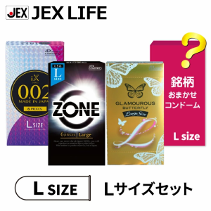 [訳あり] コンドーム Lサイズセット 4箱 日本製 送料無料 メーカー直営 男性用 ジェクス ビッグサイズ スキン ゴム