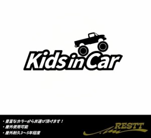 キッズインカー　ピックアップ　トラック　デザイン　ver.2　ロゴ　カッティングステッカー　特大サイズ　選べるデザイン