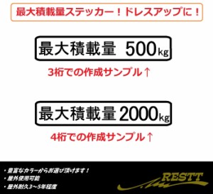 最大積載量　ロゴ　大サイズ　日本語　ver.1　カッティングステッカー