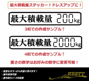 最大積載量　ロゴ　小サイズ　日本語　ver.4　カッティングステッカー